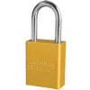 American Lock® No. A1166YLW Solid Aluminum Rectangular Padlock - Yellow - Pkg Qty 24