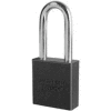 American Lock® No. A1206BLK Solid Aluminum Rectangular Padlock - Black - Pkg Qty 24