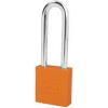 American Lock® No. A1207ORJ Solid Aluminum Rectangular Padlock - Orange - Pkg Qty 24
