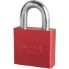 American Lock® No. A1305RED Solid Aluminum Rectangular Padlock - Red - Pkg Qty 24