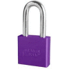 American Lock® No. A1306PRP Solid Aluminum Rectangular Padlock - Purple - Pkg Qty 24