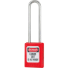 Master Lock® Thermoplastic Zenex™ S33LTRED Snap Lock Safety Padlock, 1-3/8"W x 3"H, Red