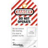 Master Lock® Safety "Do Not Operate", Photo ID Lockout Tags, Self-Laminating, Pkg Qty 12, S4801
