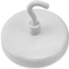 Master Magnetics Ceramic Magnetic Hook MHHH26 - 26 Lbs. Pull White Enamel Paint