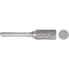 Made in USA SC-3 Carbide Burr, 3/8" Diameter, Single Cut, Cylinder - Radius End