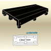 MasonWays™ 48246 SFC Display Base with Casters 48"W x 24"D x 6"H