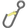 M&W 3/8" Alloy Latching J-Hook - 365 Lb. Capacity
