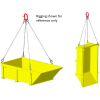 M&W Heavy Duty Steel Vented Container with Sloped End 120" x 48" x 36" - 6000 Lb. Capacity