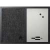 MasterVision Combo Silver Dry-Erase & Black Fabric Bulletin Board, 18" X 24", Black Frame