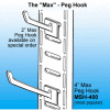 The "Max" Hooks, 4"L - Pkg Qty 50