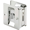 Prime-Line N 6773 Pocket Door Privacy Lock with Pull, Chrome Plated