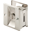 Prime-Line N 7239 Pocket Door Privacy Lock with Pull, Satin Nickel