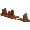 Prime-Line N 7384 Bypass Door Guide, 1-Inch High, Adjustable, Dark Brown,(Pack of 2)