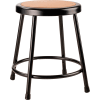 Interion® 18" Steel Work Stool with Hardboard Seat - Backless - Black - Pack of 2