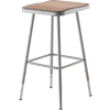 NPS Heavy Duty Stool - Square - Hardboard - Height Adjustable 25" - 32" - Gray