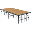 Portable Stage with Carpet - 96"L x 36"W x 32"H - Black