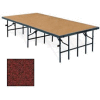 Portable Stage with Carpet - 96"L x 48"W x 32"H - Red
