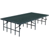 Portable Stage with Carpet - 96"L x 48"W x 8"H - Grey