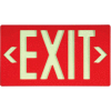 NMC 7050B Glo-Brite Exit Sign, Red Single Face With Bracket