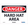 Global Industrial™ Danger Hard Hat Area, 7x10, Pressure Sensitive Vinyl