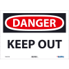 Global Industrial™ Danger Keep Out, 10x14, Pressure Sensitive Vinyl