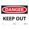 Global Industrial&#8482; Danger Keep Out, 10x14, Pressure Sensitive Vinyl