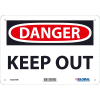 Global Industrial™ Danger Keep Out, 7x10, Rigid Plastic