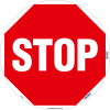 Global Industrial™ Floor Sign, Walk On, Stop, 17in Dia