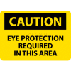 NMC C26RB OSHA Sign, Caution Eye Protection Required In This Area, 10" X 14", Yellow/Black