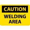 NMC C362RB OSHA Sign, Caution Welding Area, 10" X 14", Yellow/Black