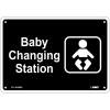 Baby Changing Station Sign - Rigid Plastic 7"H x 10"W, CU-343004