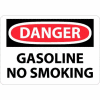 NMC D388P OSHA Sign, Danger Gasoline No Smoking, 7" X 10", White/Red/Black