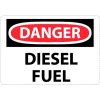 NMC D427P OSHA Sign, Danger Diesel Fuel, 7" X 10", White/Red/Black
