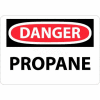 NMC D603RB OSHA Sign, Danger Propane, 10" X 14", White/Red/Black