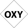 NMC DCL116 NFPA Label Symbol, Oxy, 7-1/2" X 7-1/2", White/Black, 5/Pk