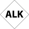 NMC DCL136 NFPA Label Symbol, Alk, 7-1/2" X 7-1/2", White/Black, 5/Pk