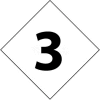 NMC DCN63 NFPA Label Number, 3, 7-1/2" X 7-1/2", White/Black, 5/Pk
