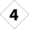 NMC DCN64 NFPA Label Number, 4, 7-1/2" X 7-1/2", White/Black, 5/Pk