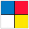 NMC HMS15R Hazardous Materials Systems Label, 15.5" X 15.5", Red/Yellow/White/Blue