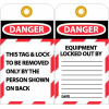 NMC LOTAG1-25 Tags, This Tag & Lock To Be Removed Only, 6" X 3", White/Red/Black, 25/Pk