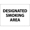 NMC M102RB No Smoking Area Sign, Designated Smoking Area, 10" X 14", White/Black