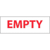 NMC M55R Cylinder Sign, Empty, 4" X 12", White/Red