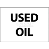 NMC M750AP Hazardous Materials Sign, Used Oil, 3" X 5", White/Black