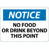 NMC N310RB OSHA Sign, Notice No Food Or Drink Beyond This Point, 10" X 14", White/Blue/Black