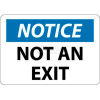 NMC N324PB OSHA Sign, Notice Not An Exit, 10&quot; X 14&quot;, White/Blue/Black