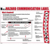 NMC PST129, GHS Laminated Poster, Hazcom12, Label Format, 24" x 18"