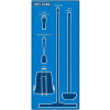 National Marker Wet Zone Shadow Board, Blue/Blue,68 X 30, ACP, Aluminum Composite Panel - SB115ACP