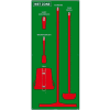 National Marker Wet Zone Shadow Board, Green/Red,68 X 30, Pro Series Acrylic - SB118FG
