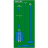 National Marker Wet Zone Shadow Board, Green/Blue,68 X 30, ACP, Aluminum Composite Panel - SB119ACP