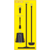National Marker Wet Zone Shadow Board, Yellow/Black,68 X 30, Aluminum - SB124AL